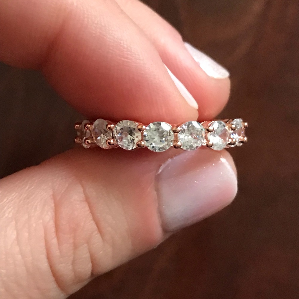 BEAUTIFUL ROSE GOLD AND CZ RING